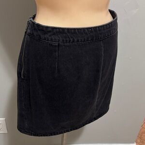 Forever 21 Black Denim Skirt Set